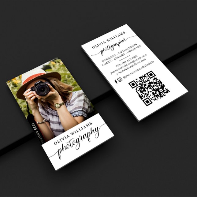 Tarjeta De Visita Código QR fotográfico (Subido por el creador)
