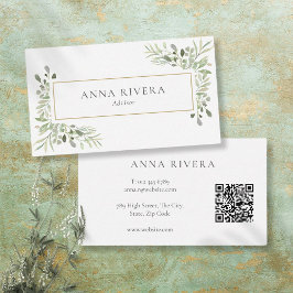 Tarjeta De Visita Código QR geométrico geométrico de oro de color de