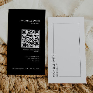 Tarjeta De Visita Código Qr geométrico Minimalista de consultor
