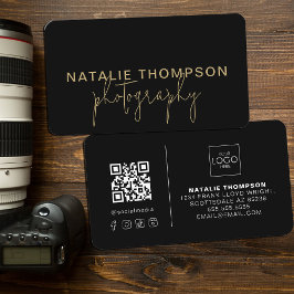Tarjeta De Visita Código QR Guay para pequeñas empresas con fotograf