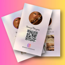 Código QR holográfico de cuadrícula de fotos de In
