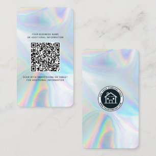 Tarjeta De Visita Código QR holográfico del logotipo de la empresa