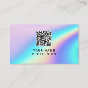 Tarjeta De Visita Código Qr Holográfico Personalizado