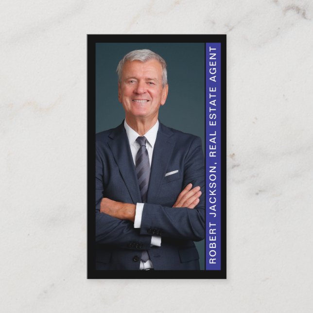 Tarjeta De Visita Código QR inmobiliario moderno de Realtor (Anverso)