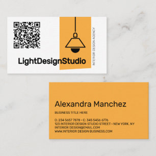 Tarjeta De Visita Código QR Interiorista Arquitecto Muebles Chandler