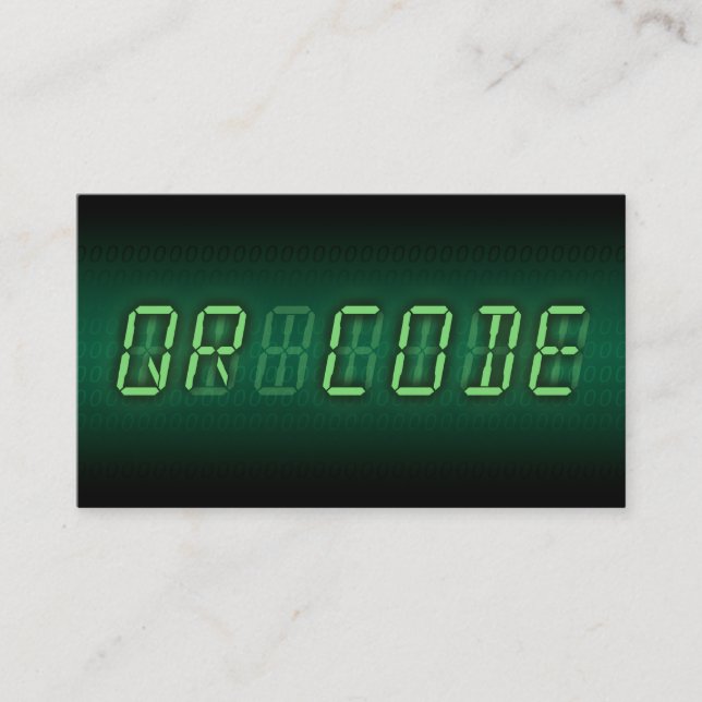 Tarjeta De Visita CÓDIGO QR : lectura digital (Anverso)