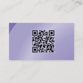 Tarjeta De Visita Código Qr Lilac Moderado Neat Sombreado