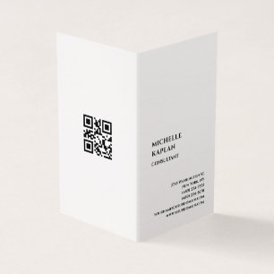 Tarjeta De Visita Código QR Lino Moderno Profesional Exclusivo