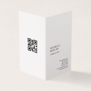 Tarjeta De Visita Código QR Lino Moderno Profesional Exclusivo
