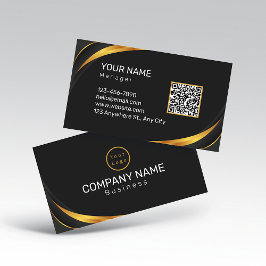 Tarjeta De Visita Código QR logotipo comercial moderno