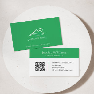 Tarjeta De Visita Código QR Logotipo comercial Profesional Moderno V