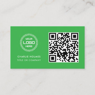 Tarjeta De Visita Código QR Logotipo Empresarial Profesional y Mod
