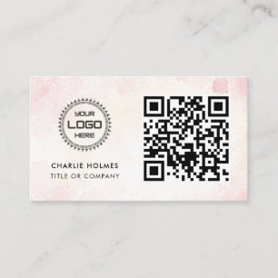 Tarjeta De Visita Código QR Logotipo Empresarial   Profesional y Mod