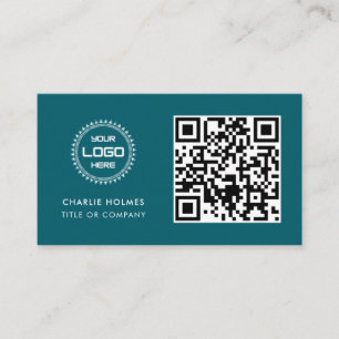 Tarjeta De Visita Código QR Logotipo Empresarial Profesional y Mod