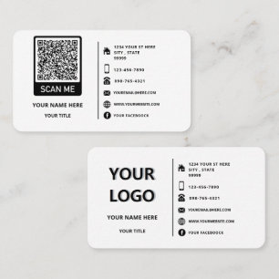 Tarjeta De Visita Código QR , logotipo , nombre , información de la
