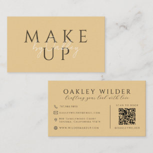 Tarjeta De Visita Código QR Maquilladora Arena