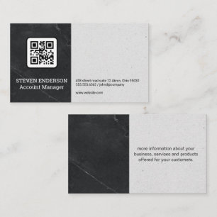 Tarjeta De Visita código QR   Marble Luxury Business Card