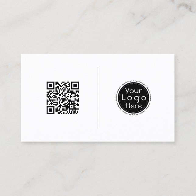 Tarjeta De Visita Código QR, medios sociales minimalistas profesiona (Anverso)