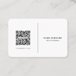 Tarjeta De Visita Código QR, medios sociales minimalistas profesiona