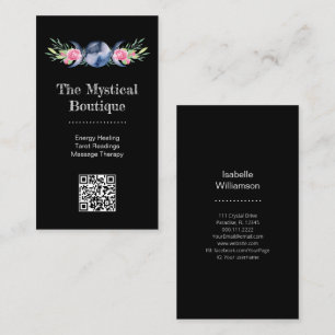 Tarjeta De Visita Código QR metafísico de la diosa de la luna triple