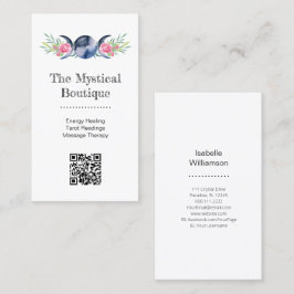 Tarjeta De Visita Código QR Metafísico de la Diosa Triple Luna Celes