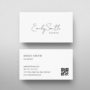 Tarjeta De Visita Código QR minimalista