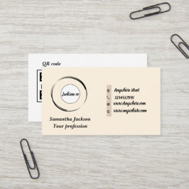 Tarjeta De Visita código QR minimalista