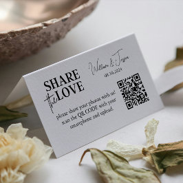 Tarjeta De Visita Código QR Minimalista Comparte El Amor | Fotos De