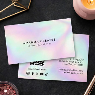 Tarjeta De Visita Código QR minimalista de Instagram