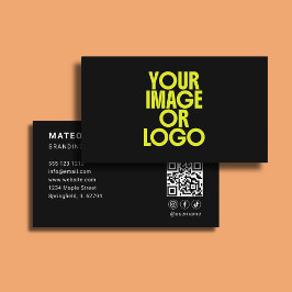 Tarjeta De Visita Código QR minimalista del logotipo del consultor e