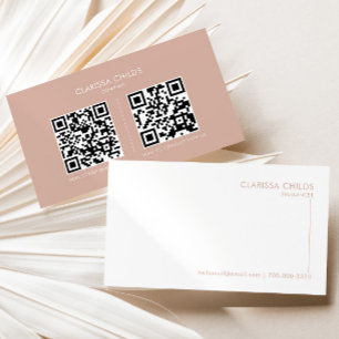 Tarjeta De Visita Código Qr Minimalista formal e independiente de Ru