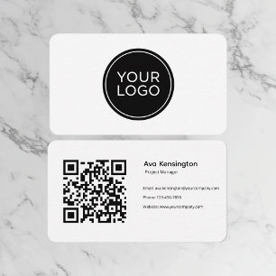 Tarjeta De Visita Código QR minimalista moderno