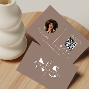 Tarjeta De Visita Código QR minimalista moderno profesional foto