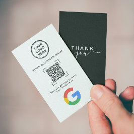 Tarjeta De Visita Código QR Minimalista Moderno Reseña de Google