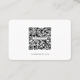 Tarjeta De Visita Código QR, Minimalista Moderno, simple, profesiona