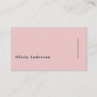 Tarjeta De Visita Código QR Minimalista simple color rosa pálido mod