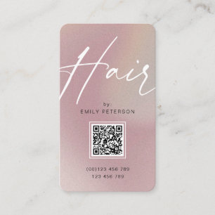 Tarjeta De Visita Código QR moda moderna estilo de pelo moderno B