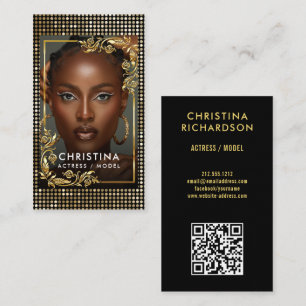 Tarjeta De Visita Código QR Modelos bailarines fotógrafos de actriz