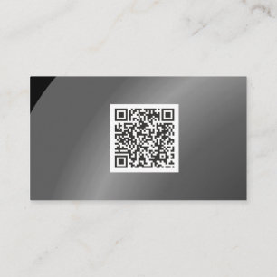 Tarjeta De Visita Código Qr Moderado Negro Moderado Neat Sombreado