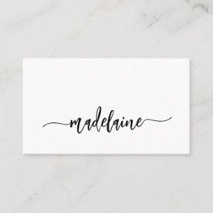 Tarjeta De Visita Código QR Moderno Blanco Elegante
