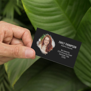 Tarjeta De Visita Código QR moderno Foto profesional de medios socia