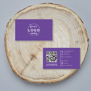 Tarjeta De Visita Código QR moderno Logotipo personalizado Redes soc