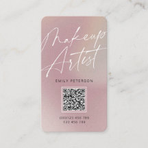 Código QR moderno maquillador de moda vertical