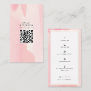 Tarjeta De Visita Código QR moderno medios sociales abstracto perso