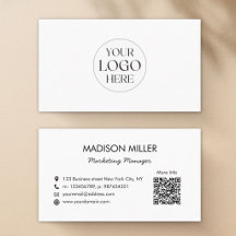Código QR Moderno Minimalista Negro Blanco Persona