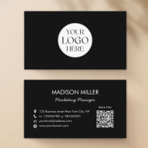 Código QR Moderno Minimalista Negro Blanco Persona