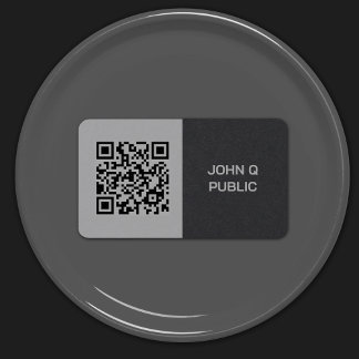 Tarjeta De Visita Código QR moderno oscuro
