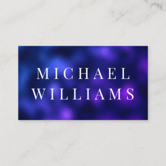 Tarjeta De Visita Código QR Moderno Profesional Azul Marino Elegante