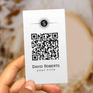 Tarjeta De Visita Código QR moderno sencillo sencillo