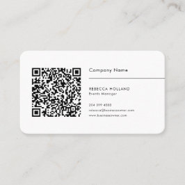 Tarjeta De Visita Código QR moderno y logotipo corporativo